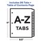 Avery A-Z Dividers for 3 Ring Binders, 26 Tabs per Set, Customizable Table of Contents, Multicolor Tabs (11125)